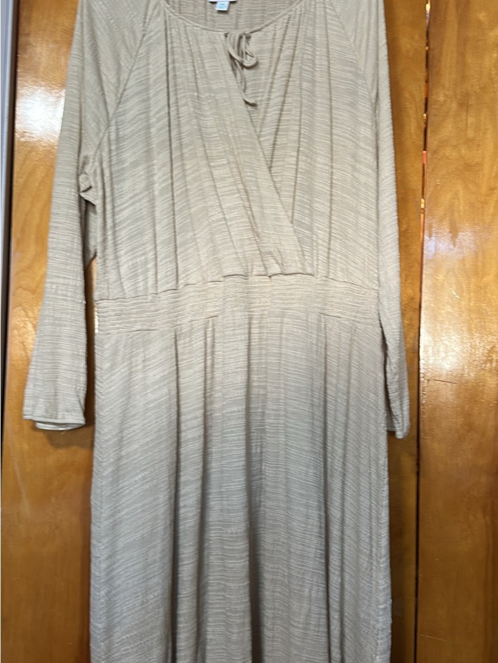 LuLaRoe Long Sleeve Maxi Dress in Beige